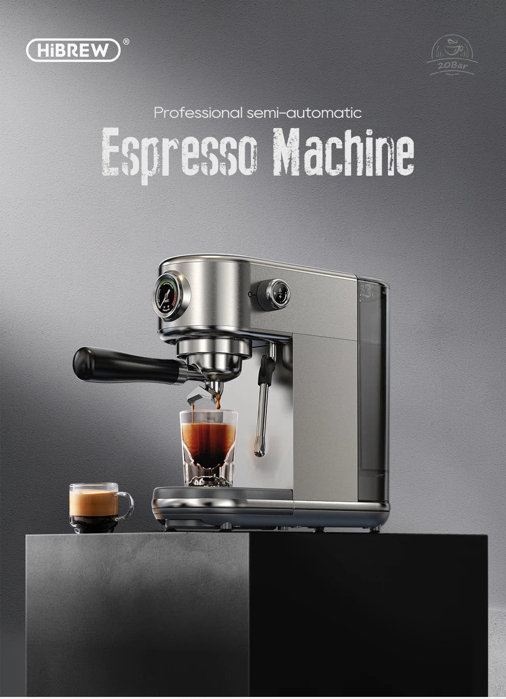 Machine à café expresso semi-automatique avec température réglable