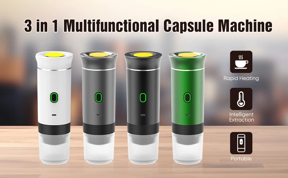 Machine à café électrique portable, machine à expresso rechargeable par USB 20 bars