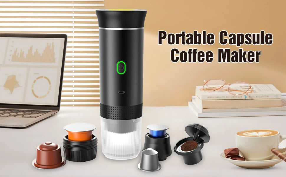 Machine à café électrique portable, machine à expresso rechargeable par USB 20 bars