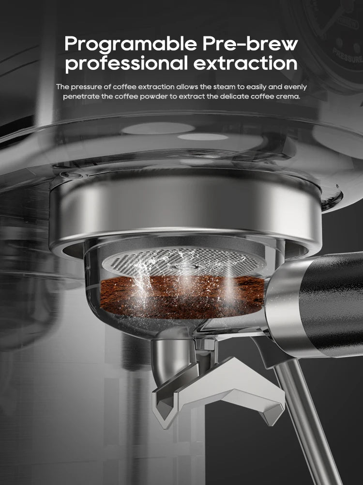 Machine à café expresso semi-automatique avec température réglable