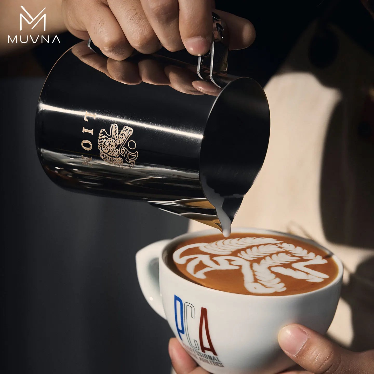 Pichet moussant en acier inoxydable pour machine à expresso