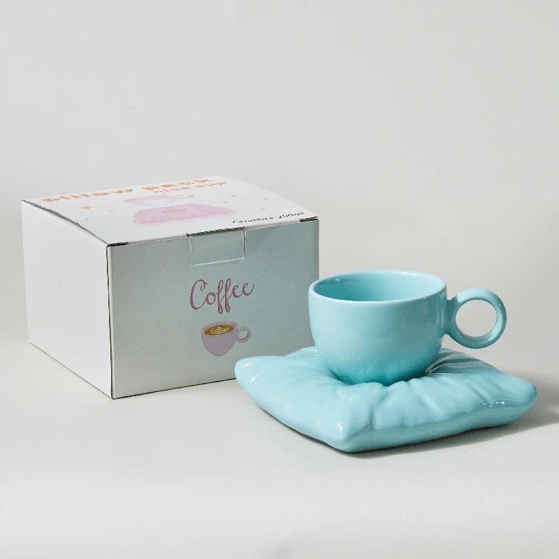 Tasses à café en céramique Lazzy House, ensemble tasse et soucoupe de grande taille pour le thé