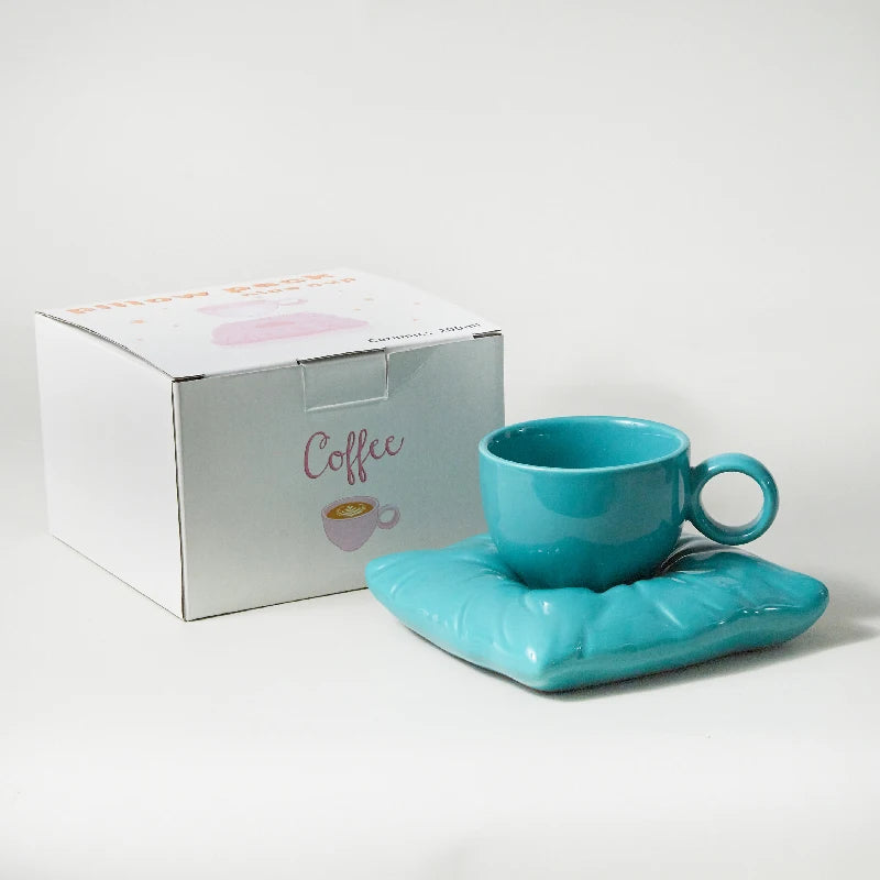 Tasses à café en céramique Lazzy House, ensemble tasse et soucoupe de grande taille pour le thé