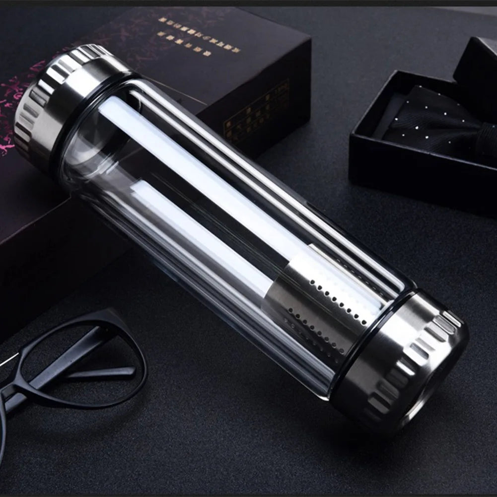 Bouteille d'eau en verre Tasse isotherme avec filtre infuseur à thé Bouteille thermos à thé