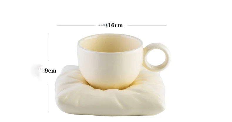 Tasses à café en céramique Lazzy House, ensemble tasse et soucoupe de grande taille pour le thé