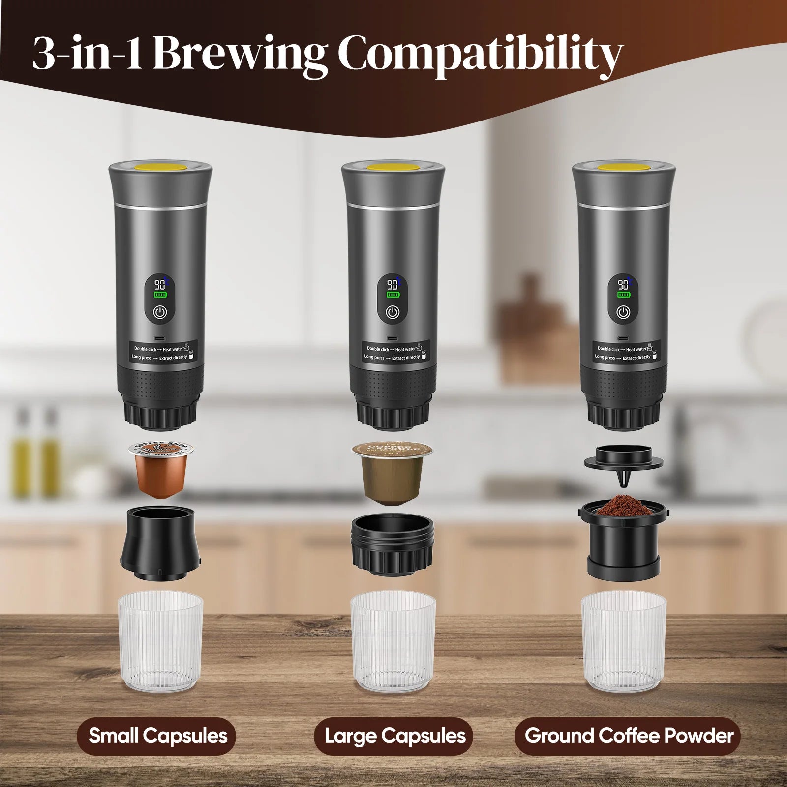 Machine à café expresso portable rechargeable 12 V pour le camping