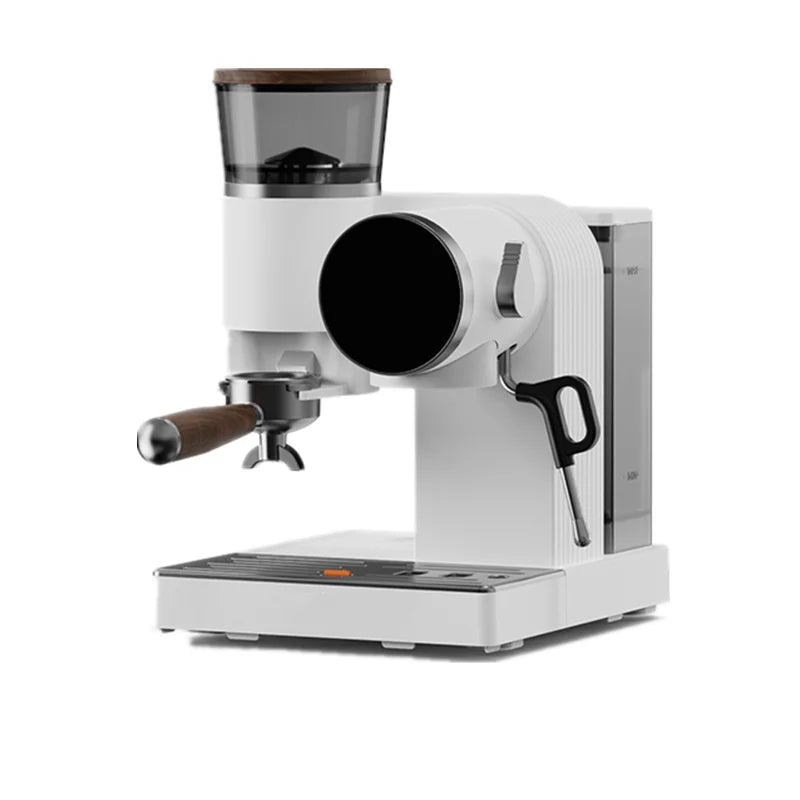 2-in-1 Coffee Machine with Grinder & Milk Frother - 15Bar Espresso Maker for Hot/Iced Coffee Grinding Degree Adjustment Office