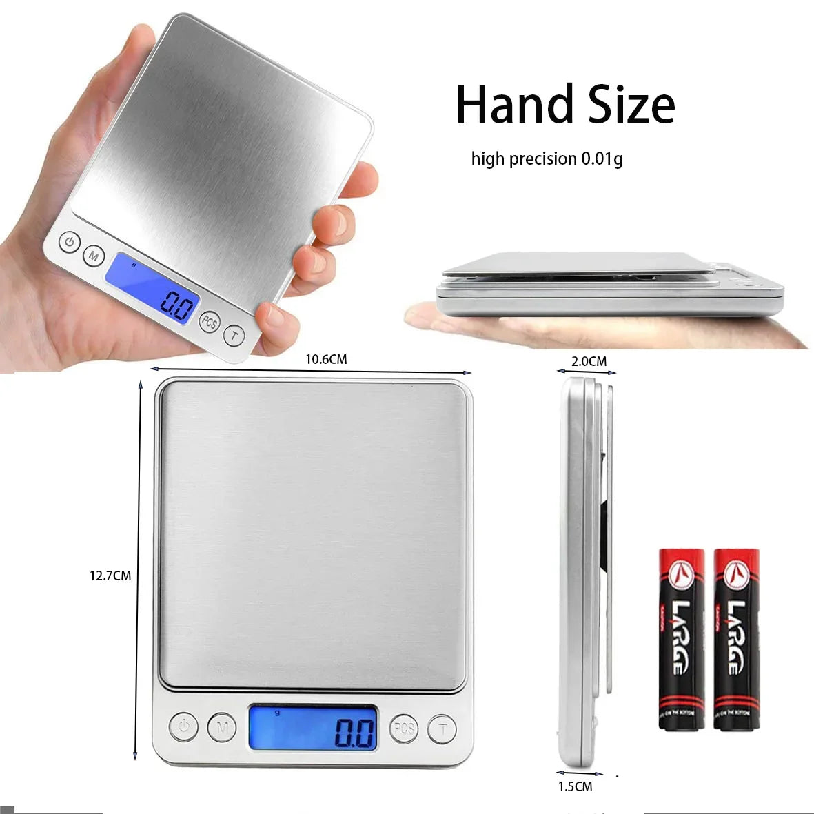 Balance de poche électronique de précision intelligente mini balance numérique LCD USB pour bijoux