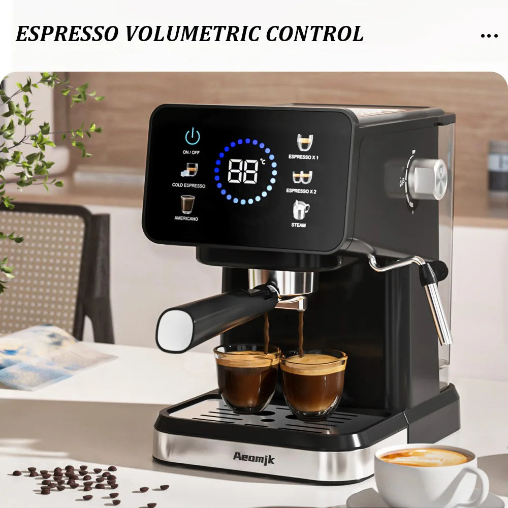 Machine à expresso domestique Machine à café infuseur chaud et froid à écran tactile
