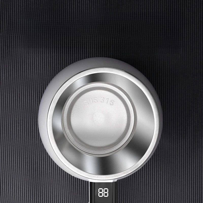 Gobelet mélangeur électrique blanc portable avec affichage de la température