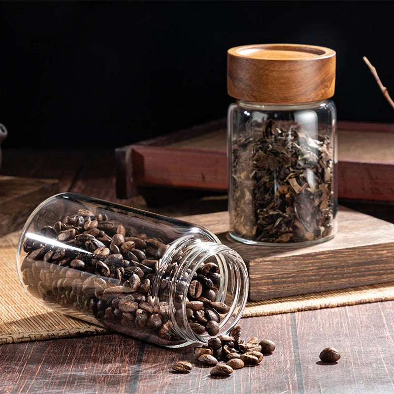 Support de présentation pour tube de conservation de grains de café, bouteille de thé et outil en verre