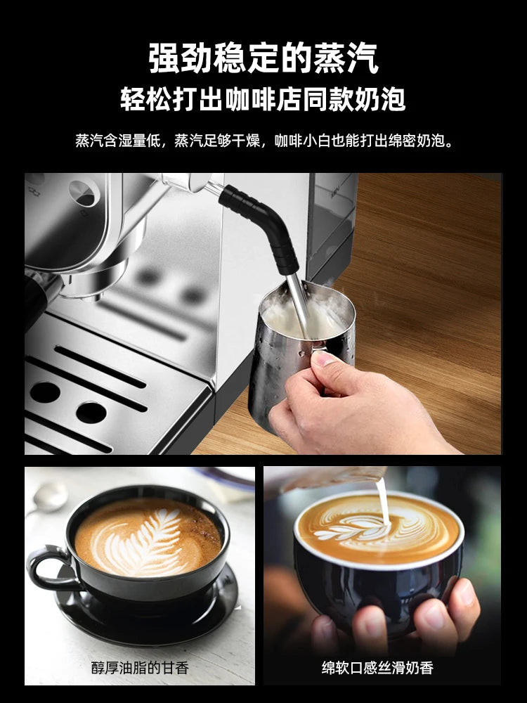 Machine à expresso semi-automatique Tenfly avec pompe 20 bars, compacte pour la maison