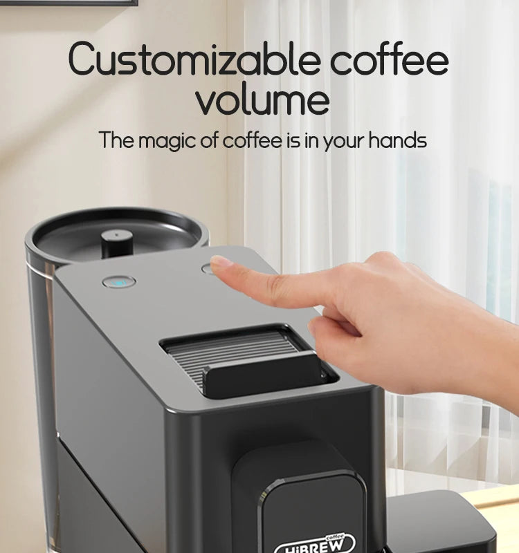 HiBREW  Capsule Coffee Machine Automatic Frothed Milk Cappuccino and Latte Espresso Coffee Maker H15