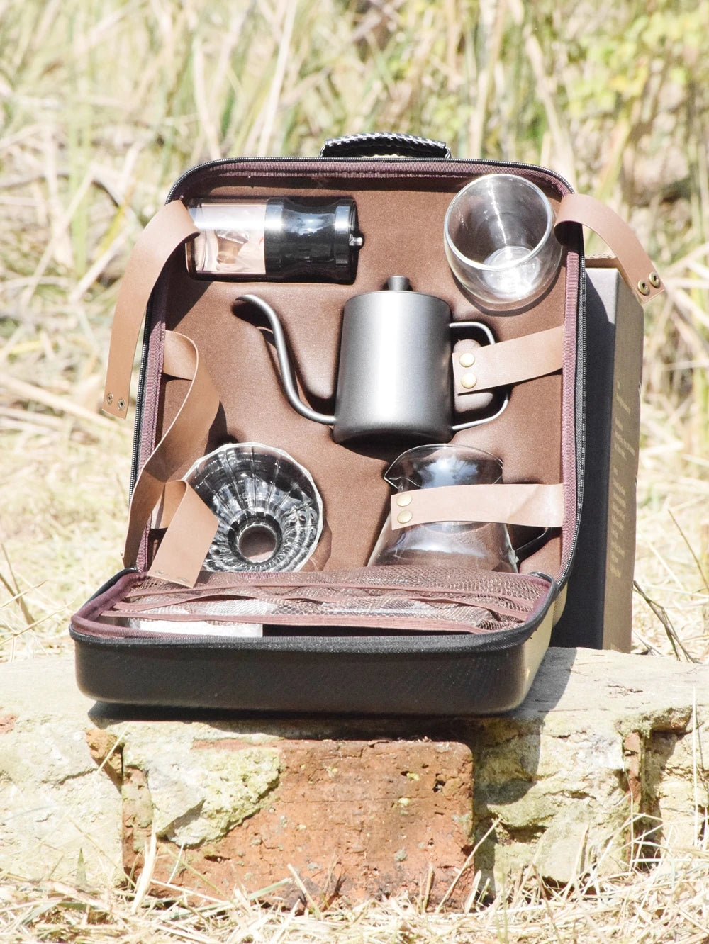 Coffret Cadeau Café de Luxe Moulin Cafetière à Main Filtre Goutte à Goutte en Verre Café Domestique