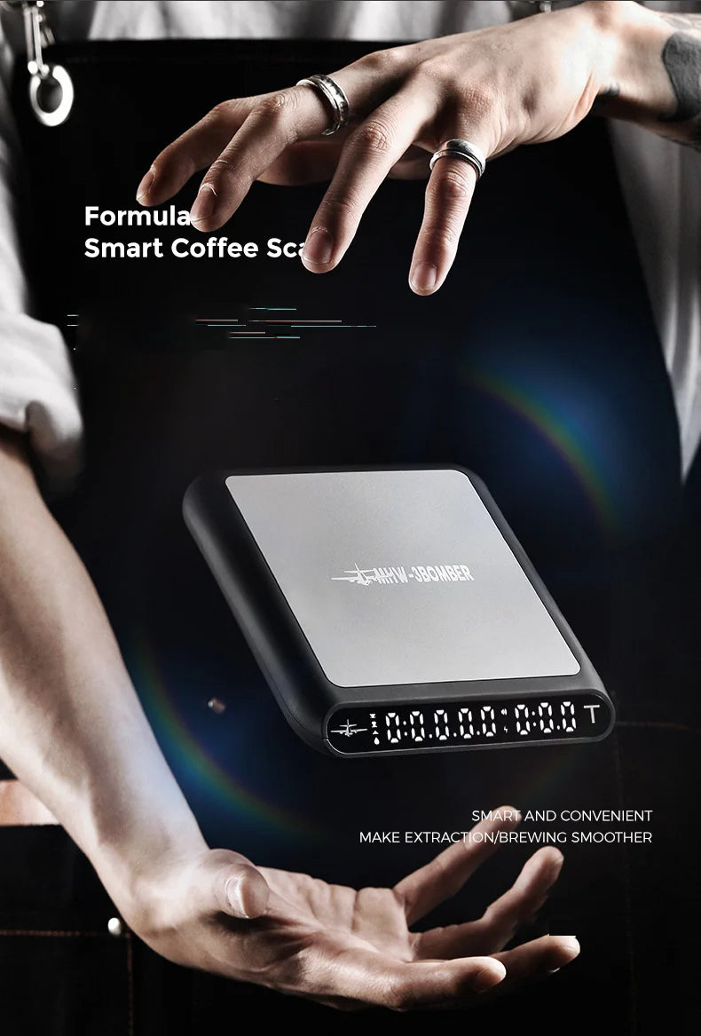 Balance de cuisine intelligente Formula avec minuterie, pour café filtre ou expresso