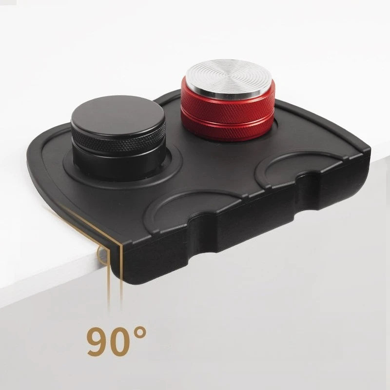 Tapis de bourrage de café en silicone Barista Espresso avec support d'outils et tampon de coin