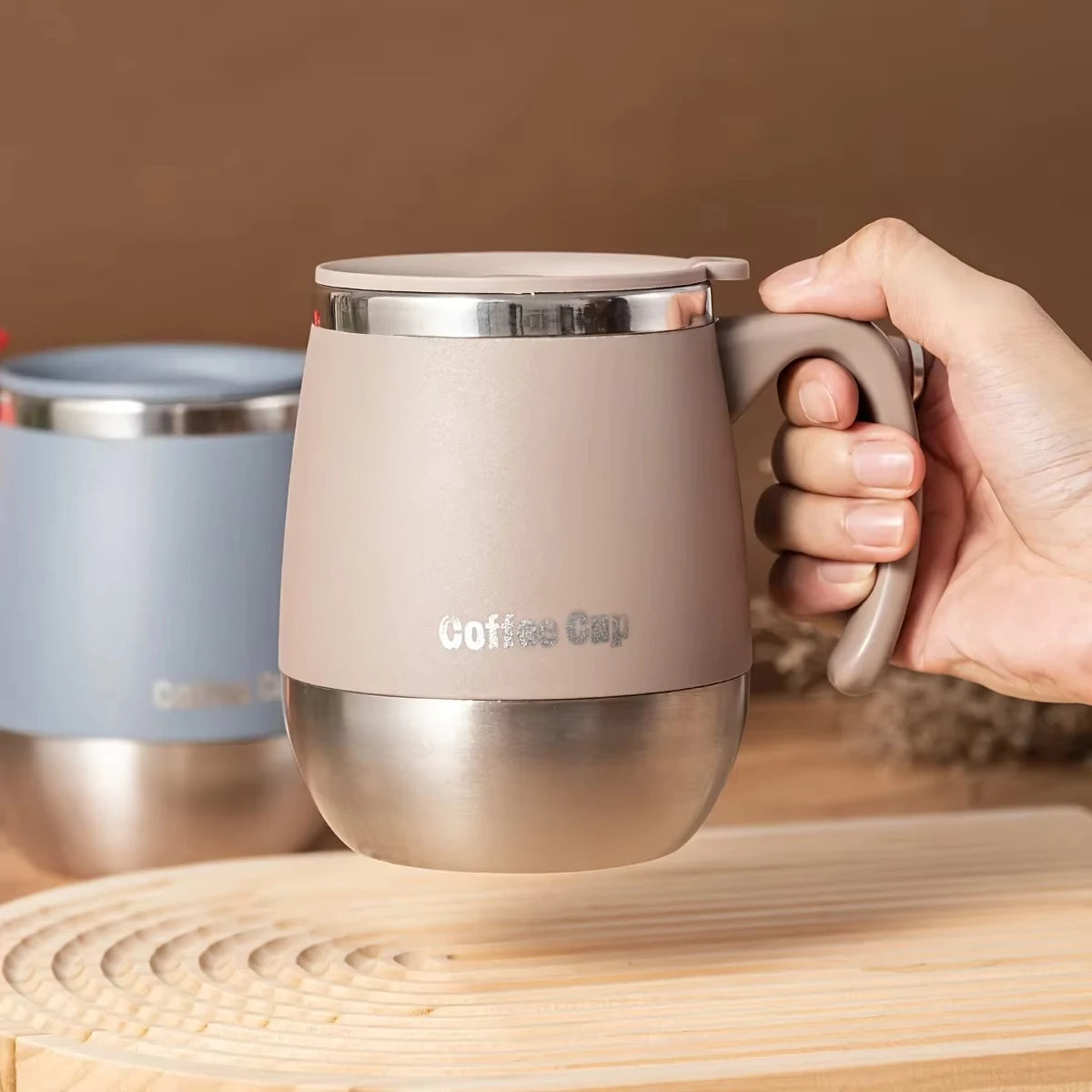 Tasse à café isotherme en acier inoxydable de 500 ml avec couvercle, double paroi sous vide