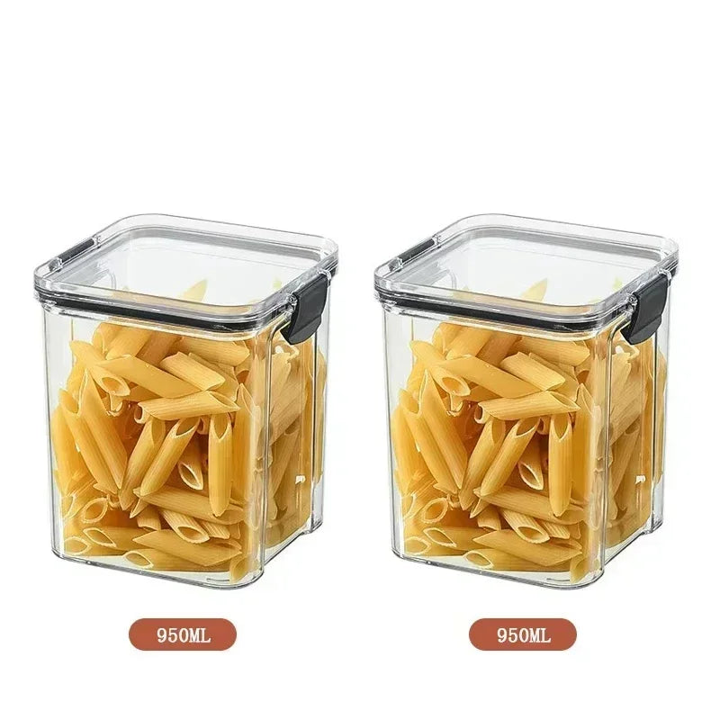 Lot de boîtes de rangement hermétiques pour cuisine, bocaux scellés pour céréales, conteneurs à épices empilables pour tiroir