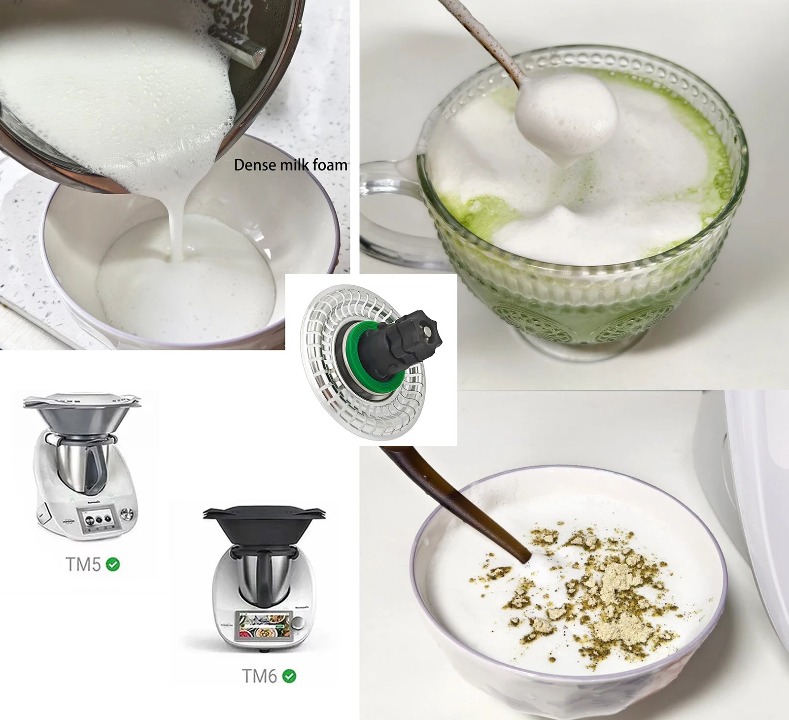 Milk Frothing Mixer for Thermomix TM7 TM6 TM5 Whisk Coffee Eggs Cream Mix