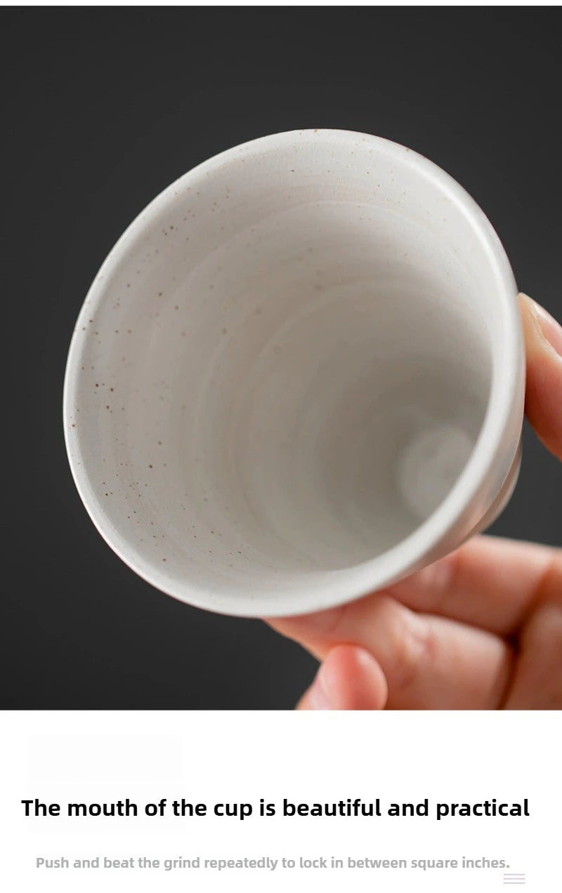 Mug à café en céramique triangulaire rétro, style japonais, fait main