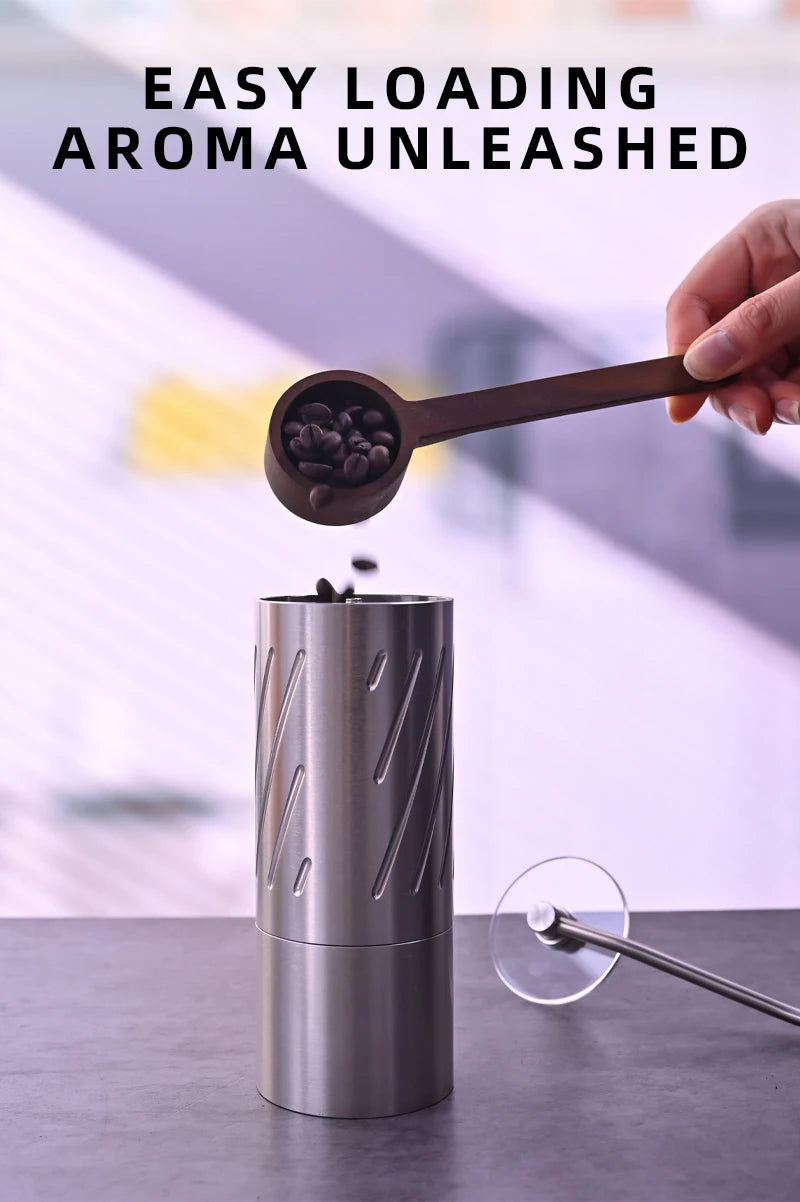 NOUVEAU Broyeur à café manuel conique 7 étoiles portable en acier inoxydable de haute qualité