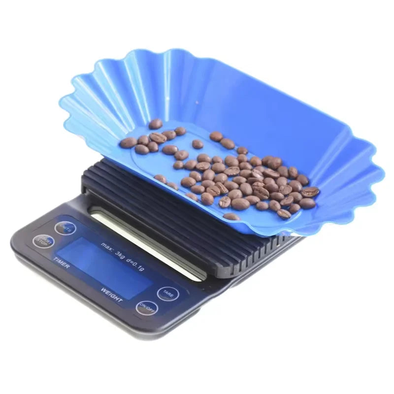 Balance à café numérique avec écran LED et minuteur pour préparation de café