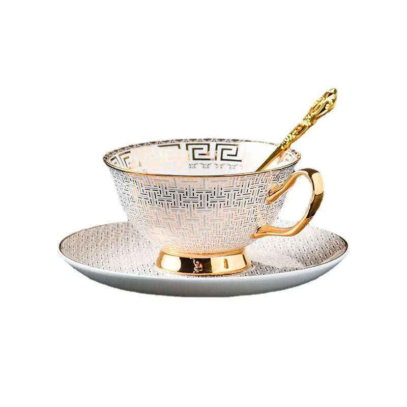 Ensemble de tasses à café européennes en porcelaine fine, grain fin, céramique créative, Phnom