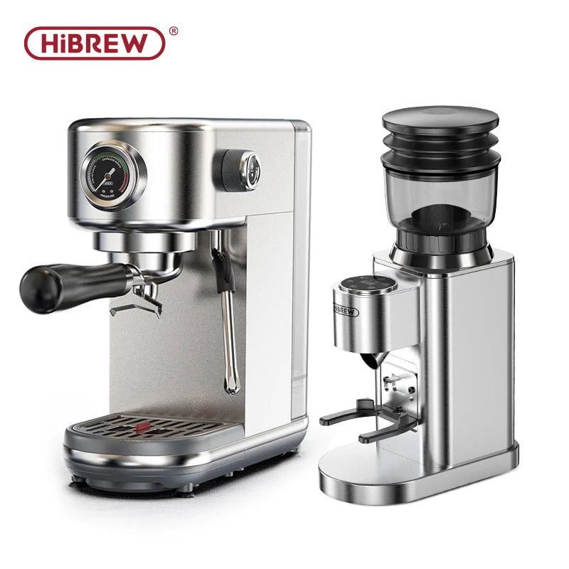 HiBREW 20Bar Semi Automatic Espresso Coffee Machine Temperature Adjustable Cold/Hot Super Slim Coffee Maker Cappuccino