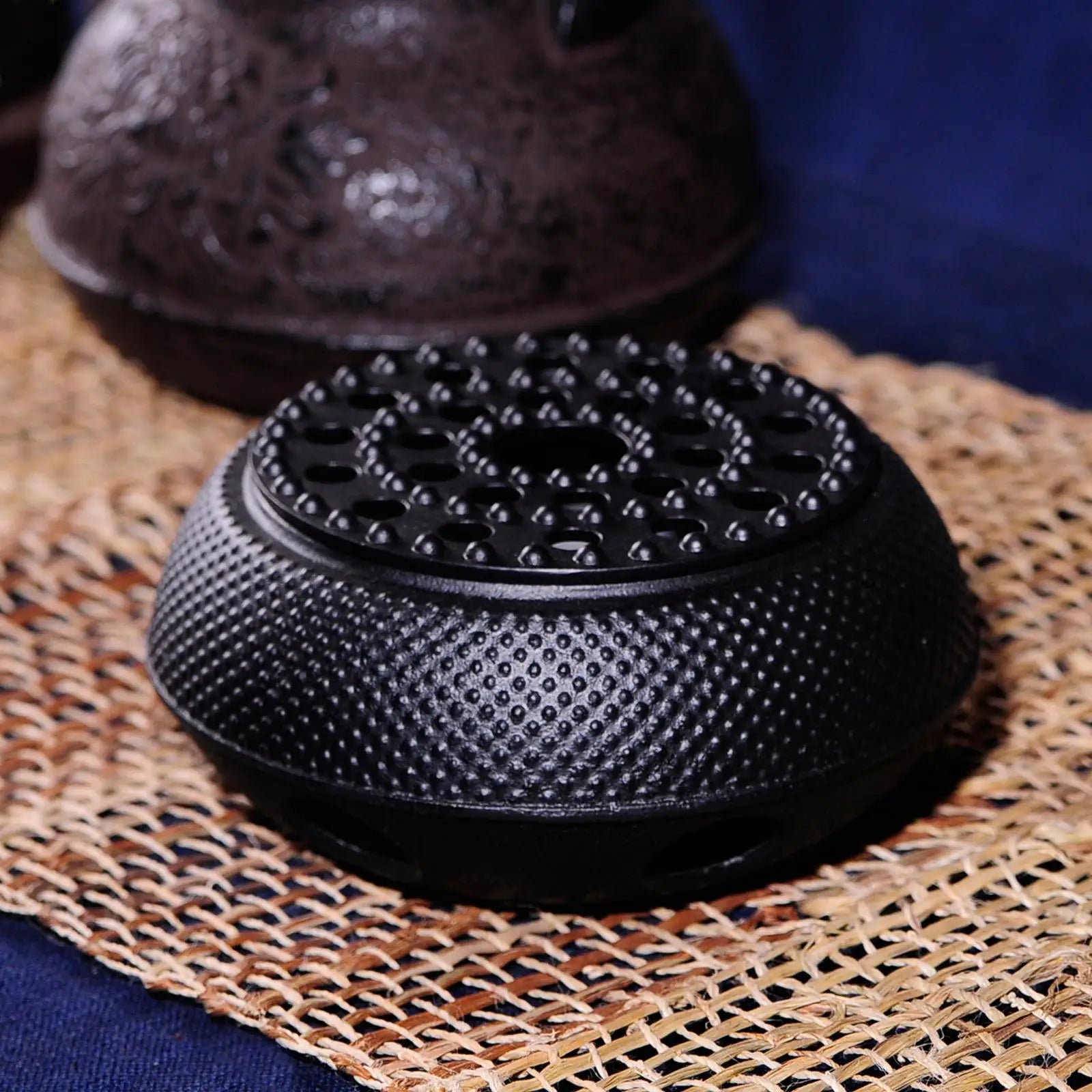 Chauffe-théière en fonte noire, support de bougie, réchaud, support de théière