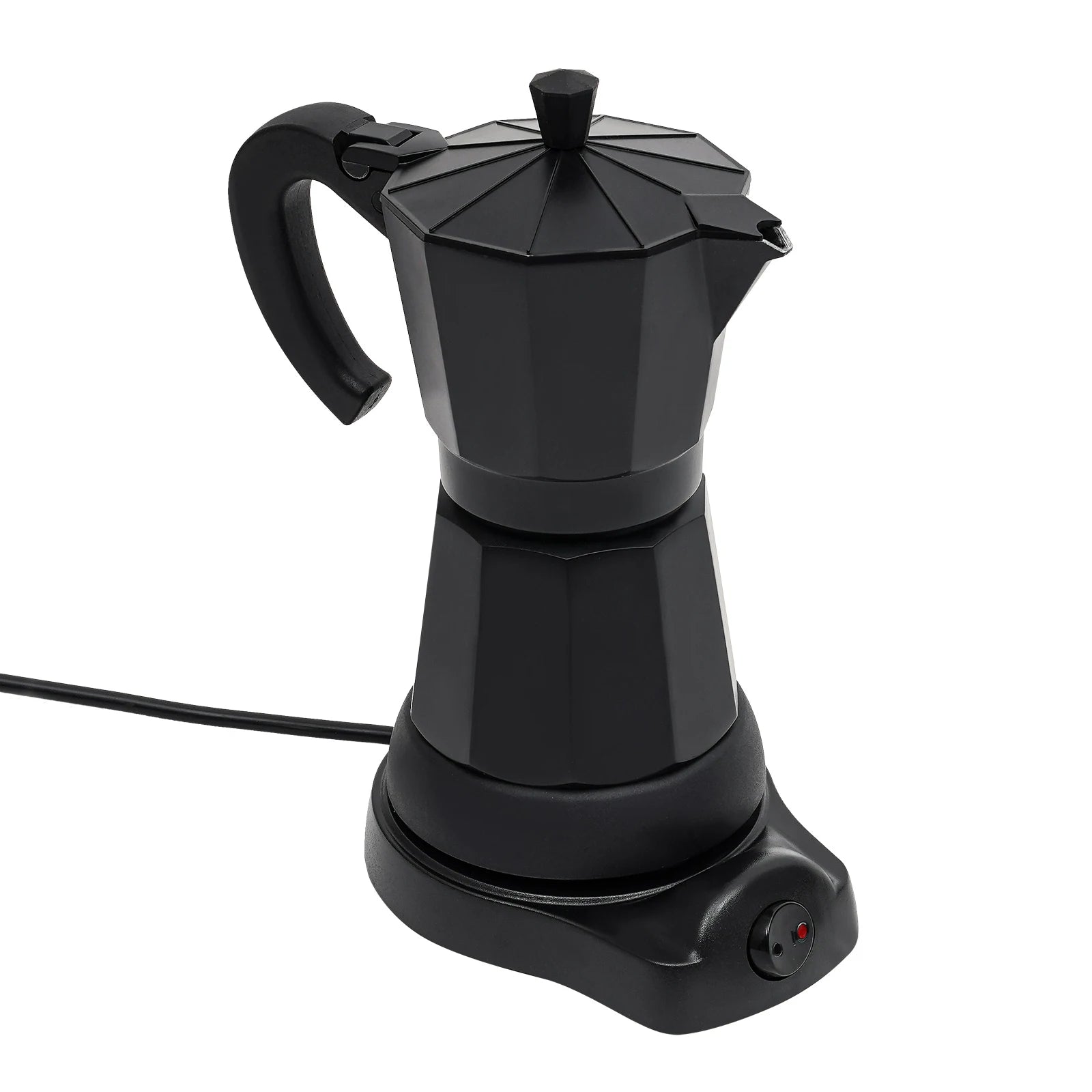 Cafetière Moka Électrique 300ml avec Base en Alliage d'Aluminium