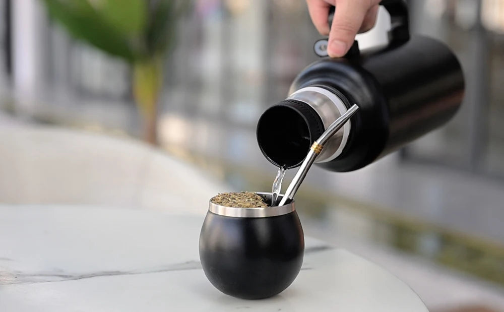 Bouteille isotherme de 1300 ml pour Yerba Maté, Tasse isotherme double paroi pour Yerba Maté