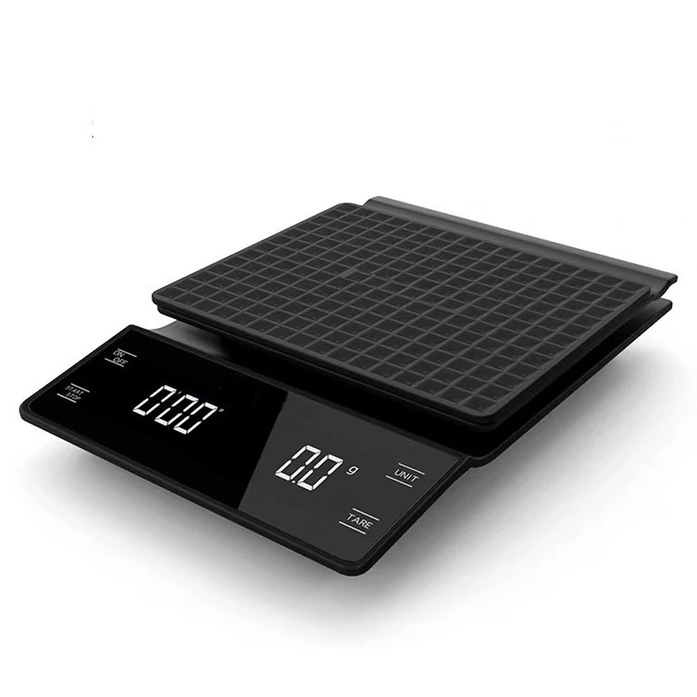 Balance de cuisine numérique 3kg/0.1g, grammes, électronique, haute précision, portable avec minuteur pour café et expresso
