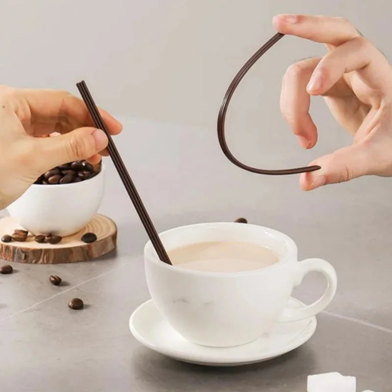 Pailles à café jetables à trois trous Bâtonnets mélangeurs à café en bois emballés