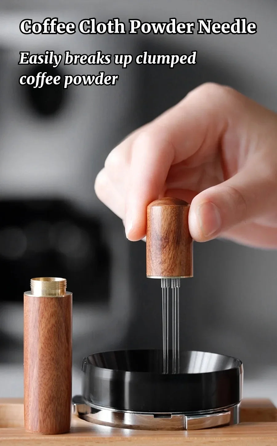 Coffee Stirrer Needle Distributor Coffee Powder Stirrer Wood Handle Coffee Stirring Tool WDT Tools Barista Accessories