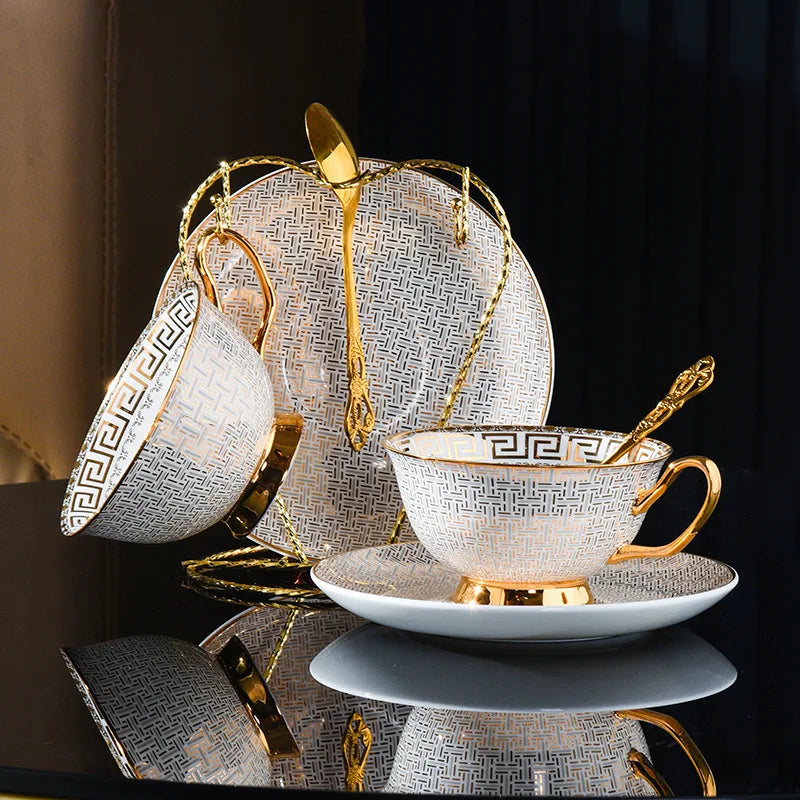 Ensemble de tasses à café européennes en porcelaine fine, grain fin, céramique créative, Phnom