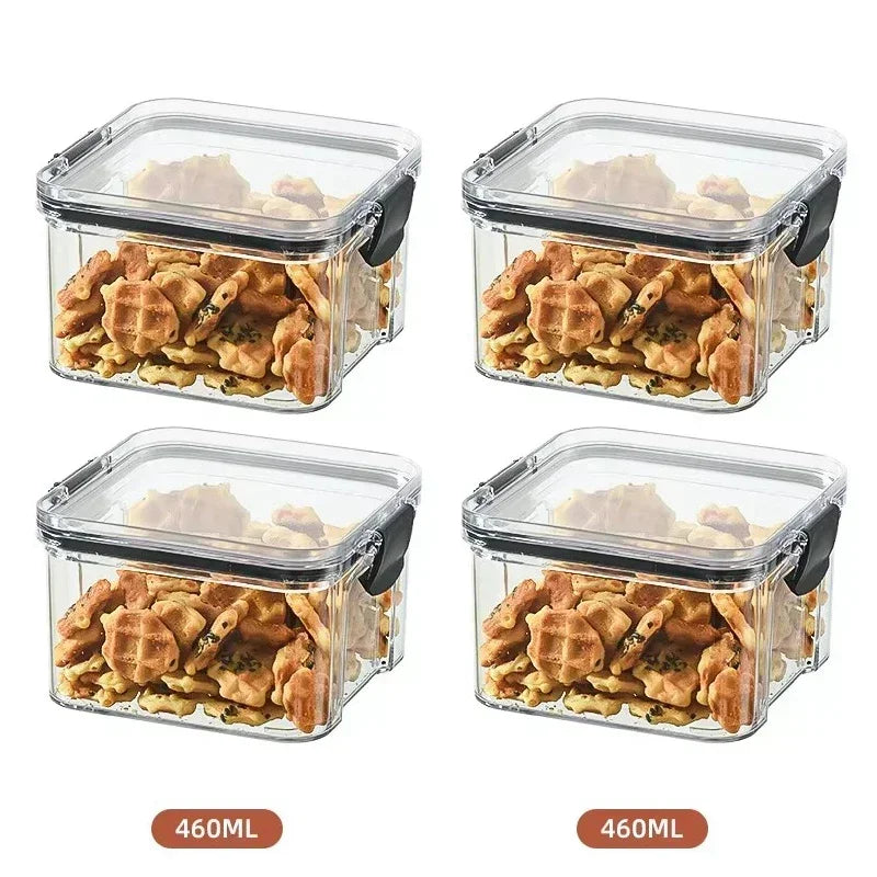 Lot de boîtes de rangement hermétiques pour cuisine, bocaux scellés pour céréales, conteneurs à épices empilables pour tiroir