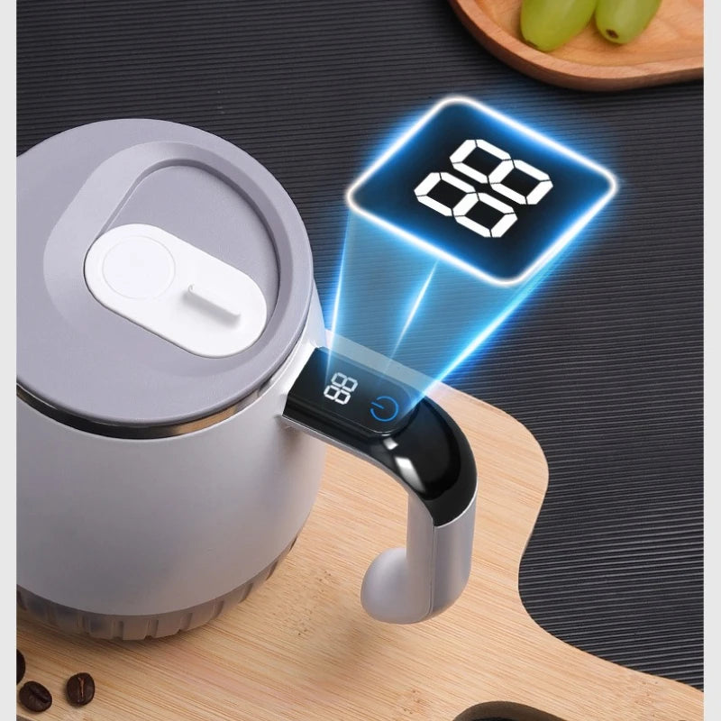 Gobelet mélangeur électrique blanc portable avec affichage de la température