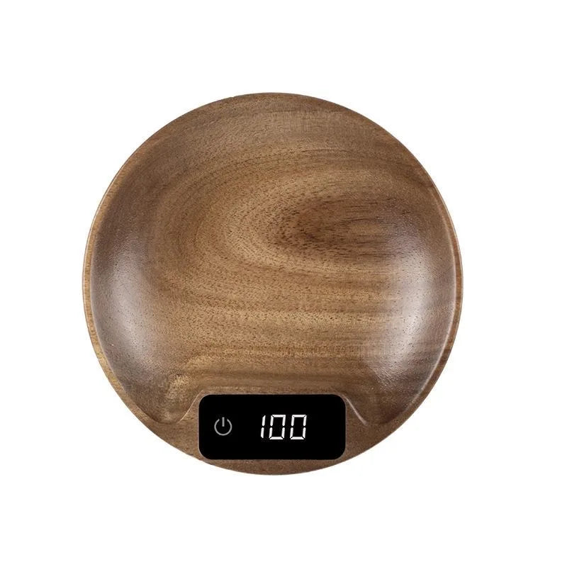 Balance numérique pour café, balance à thé, longue autonomie, outil en bois de précision rechargeable