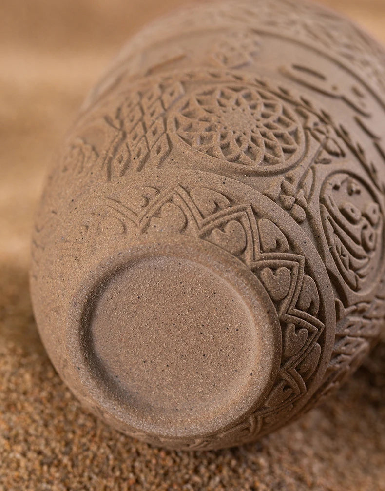 Tasse à expresso en grès moyen-oriental, céramique rétro, luxe léger et simple