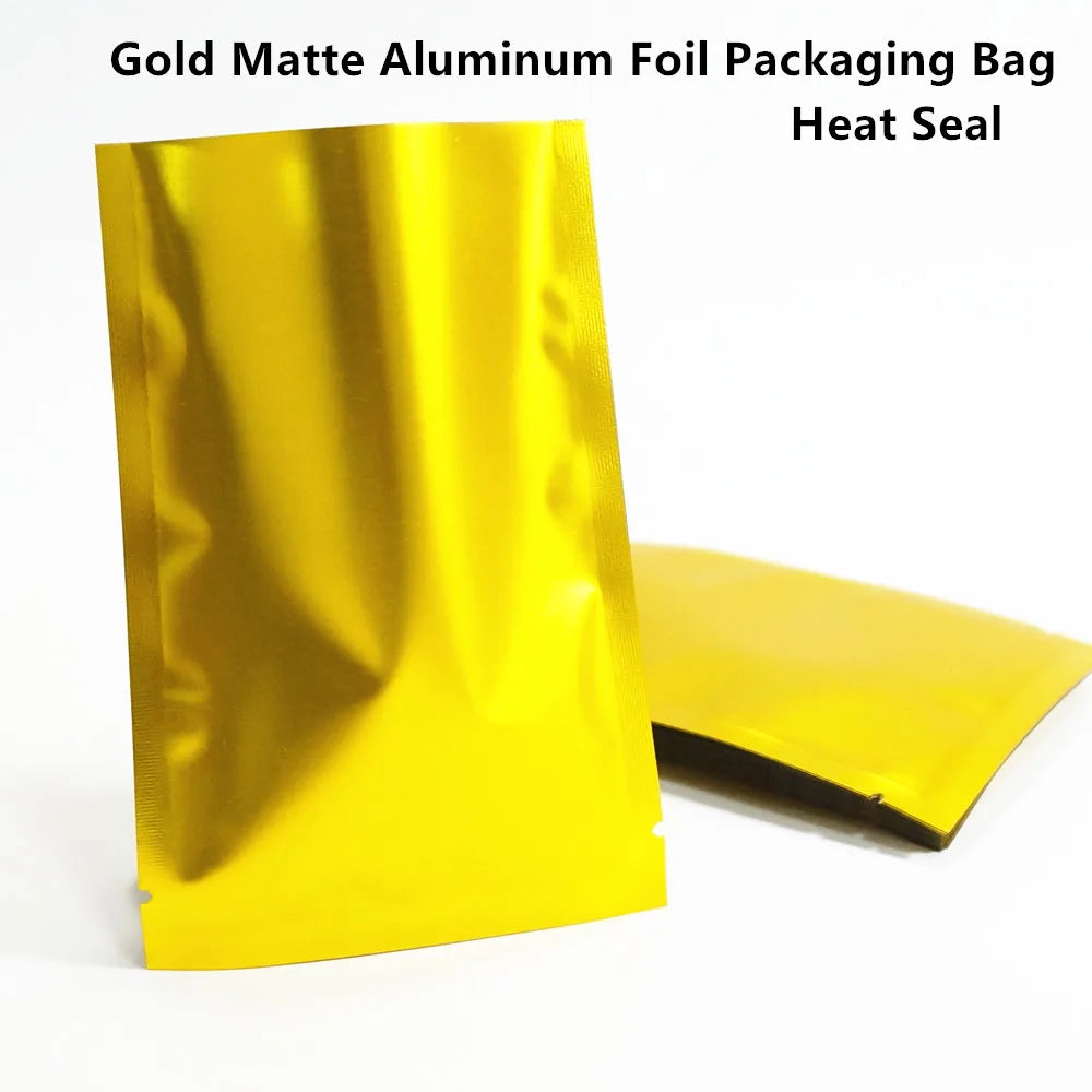 Sachets d'emballage refermables à fermeture éclair en plastique et aluminium, un côté transparent