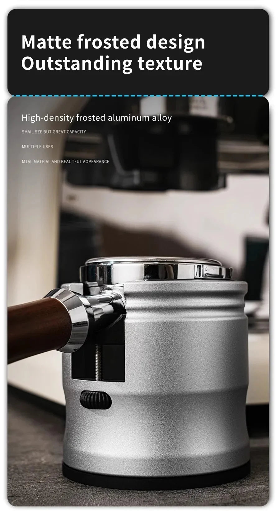 Support de porte-filtre à café, support de tasseur à expresso, base de café réglable en aluminium