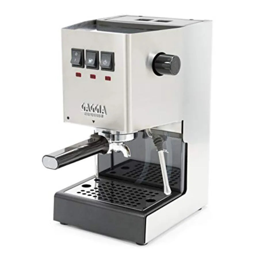 Espresso Machine Brushed Stainless Steel for Home Kitchen Use Durable Stainless Steel Construction with Sleek Black Finish High