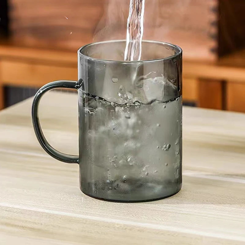 Tasse à thé en verre borosilicate résistant à la chaleur 400ml Gris Fumé HeY LiLac