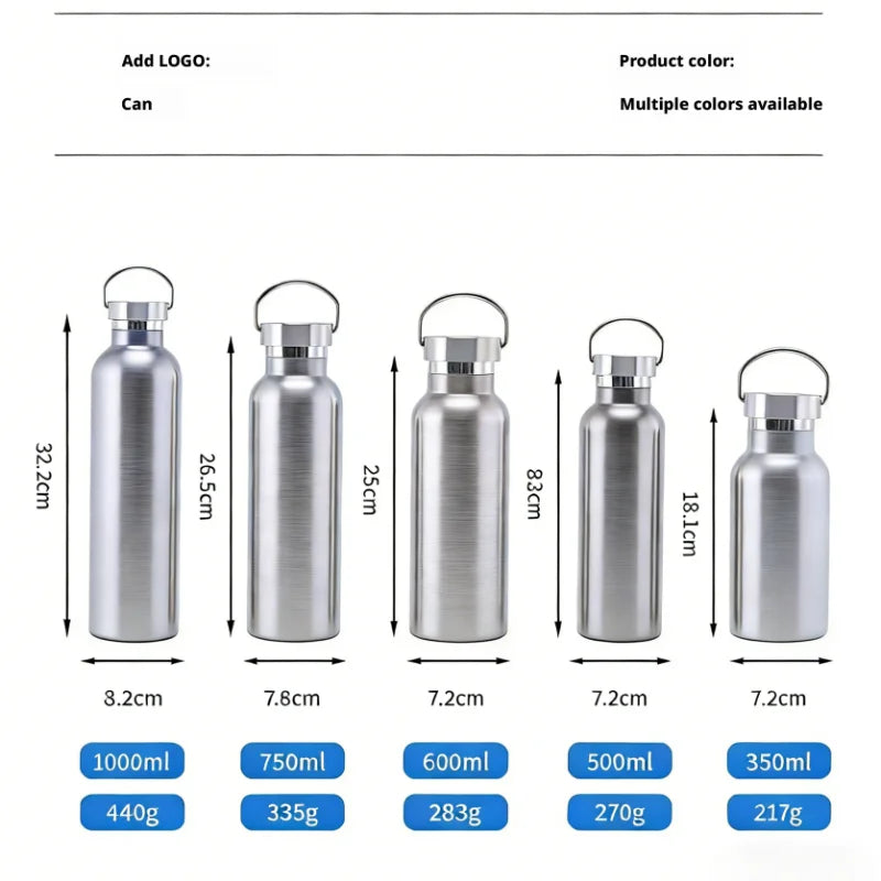 Thermos en acier inoxydable grande capacité Bouteille isotherme portable Tasse isotherme