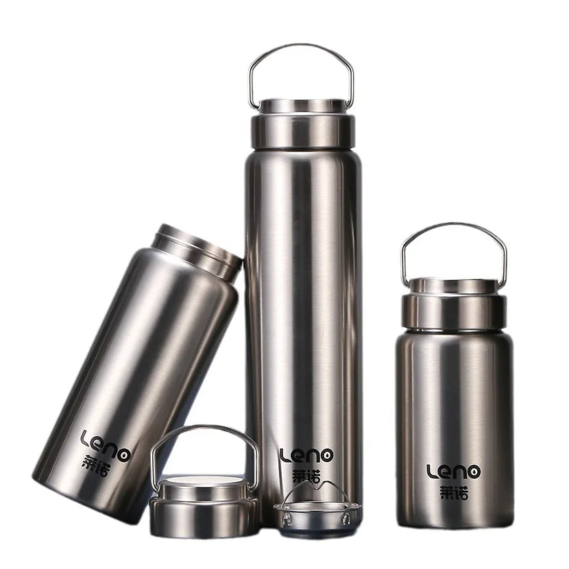 Thermos en acier inoxydable grande capacité Bouteille isotherme portable Tasse isotherme