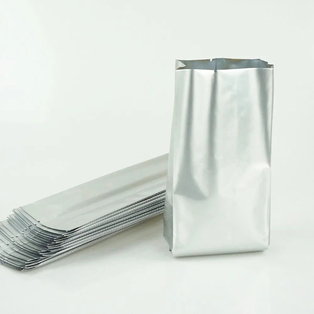 Sachets d'emballage refermables à fermeture éclair en plastique et aluminium, un côté transparent