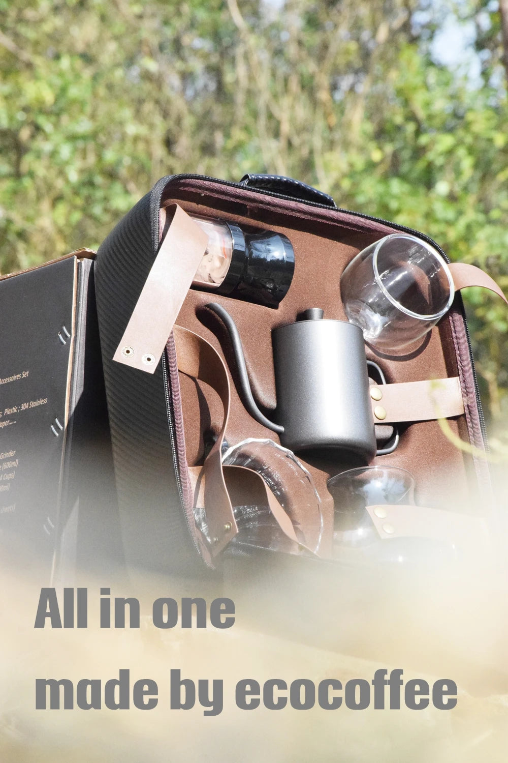 Coffret Cadeau Café de Luxe Moulin Cafetière à Main Filtre Goutte à Goutte en Verre Café Domestique