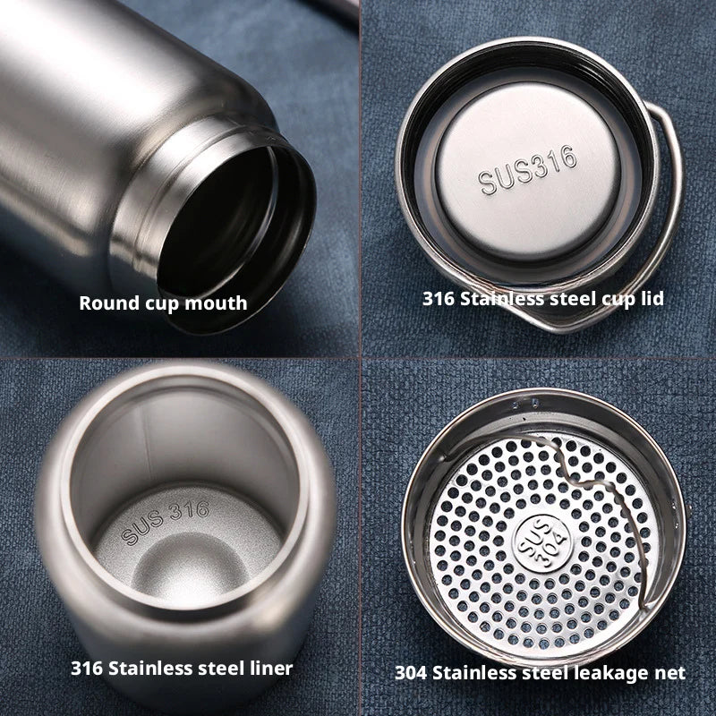 Thermos en acier inoxydable grande capacité Bouteille isotherme portable Tasse isotherme