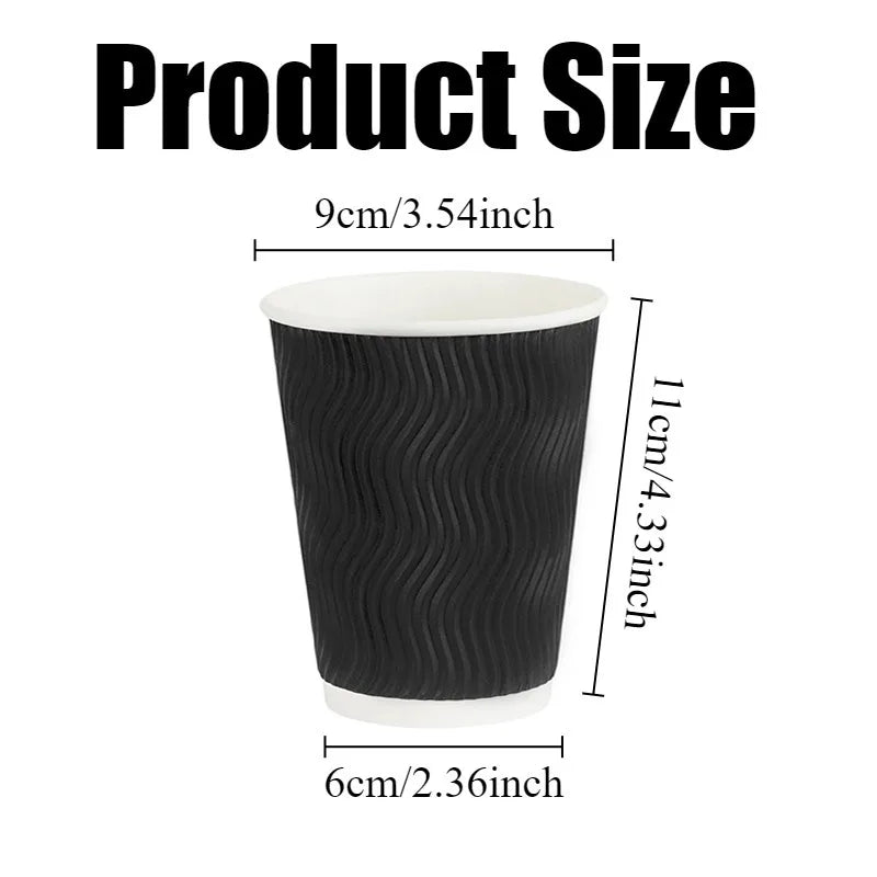 Gobelets jetables en carton ondulé Double paroi Café Thé Lait