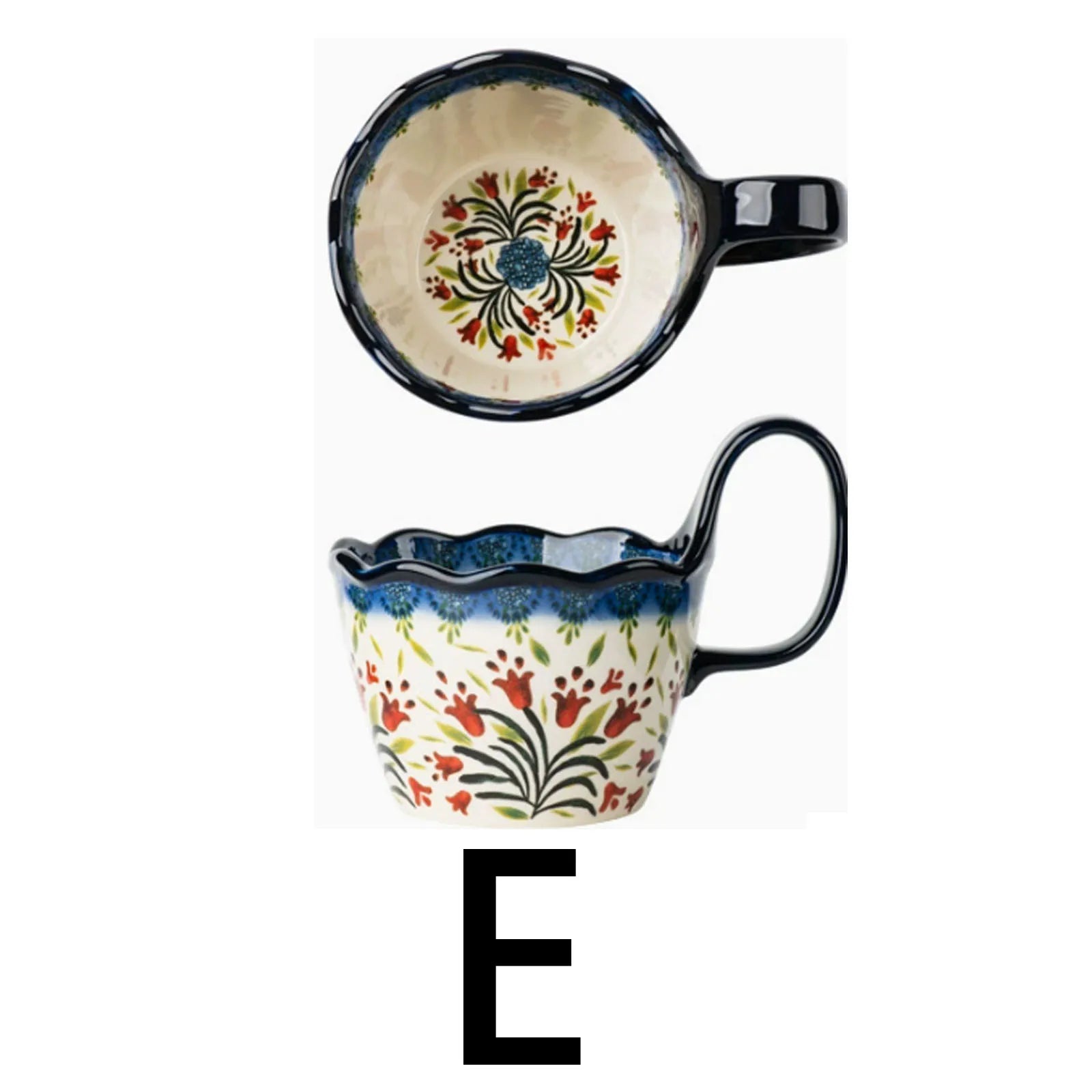 Tasse en céramique stylée, avec anse pour une prise en main facile, tasse à café et à thé.